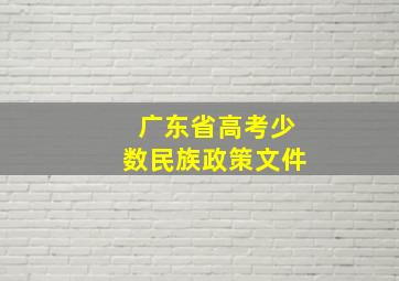 广东省高考少数民族政策文件