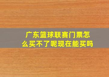 广东篮球联赛门票怎么买不了呢现在能买吗