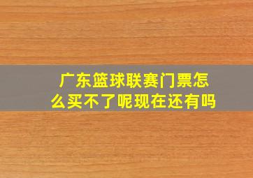 广东篮球联赛门票怎么买不了呢现在还有吗