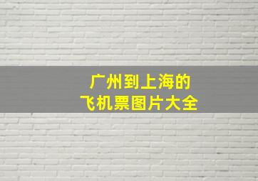 广州到上海的飞机票图片大全