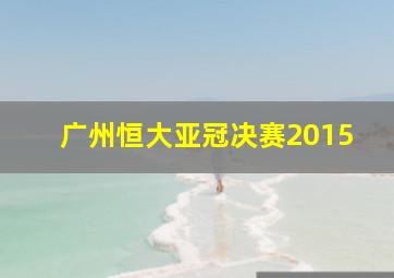 广州恒大亚冠决赛2015