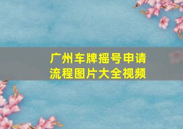 广州车牌摇号申请流程图片大全视频