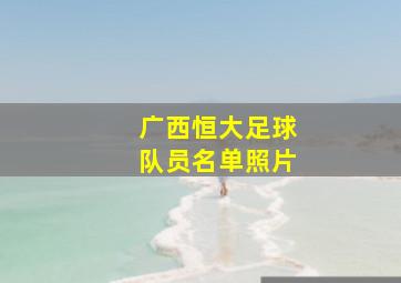 广西恒大足球队员名单照片