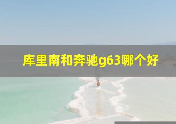 库里南和奔驰g63哪个好