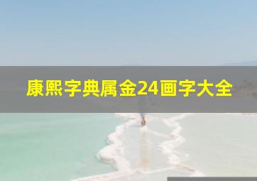 康熙字典属金24画字大全