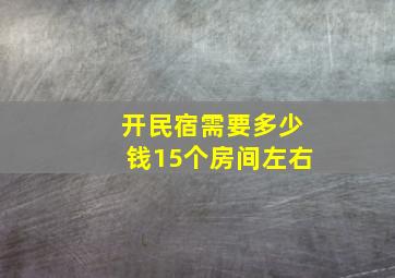 开民宿需要多少钱15个房间左右