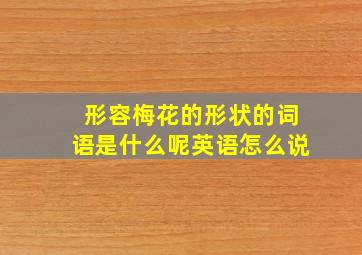 形容梅花的形状的词语是什么呢英语怎么说