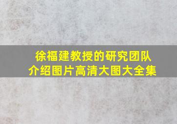 徐福建教授的研究团队介绍图片高清大图大全集