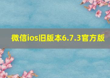 微信ios旧版本6.7.3官方版