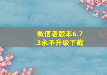 微信老版本6.7.3永不升级下载