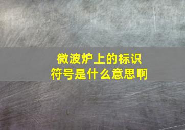 微波炉上的标识符号是什么意思啊