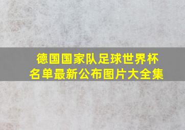 德国国家队足球世界杯名单最新公布图片大全集