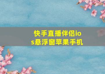 快手直播伴侣ios悬浮窗苹果手机