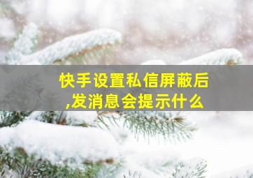 快手设置私信屏蔽后,发消息会提示什么