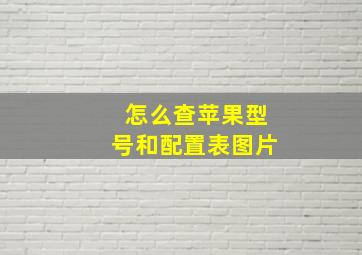 怎么查苹果型号和配置表图片