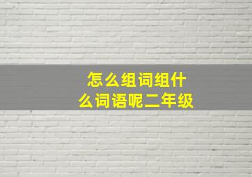 怎么组词组什么词语呢二年级