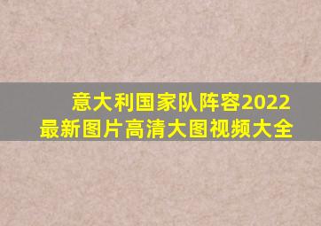 意大利国家队阵容2022最新图片高清大图视频大全