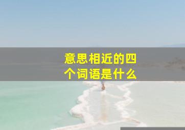 意思相近的四个词语是什么