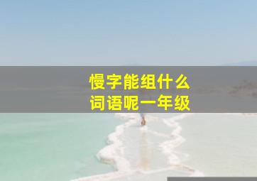 慢字能组什么词语呢一年级