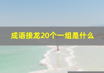 成语接龙20个一组是什么