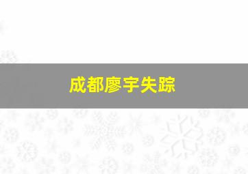 成都廖宇失踪