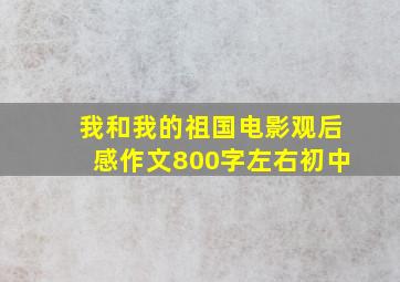 我和我的祖国电影观后感作文800字左右初中