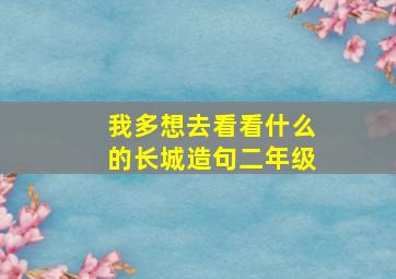 我多想去看看什么的长城造句二年级