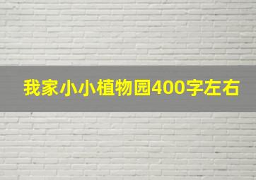 我家小小植物园400字左右