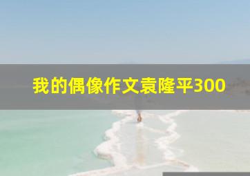 我的偶像作文袁隆平300