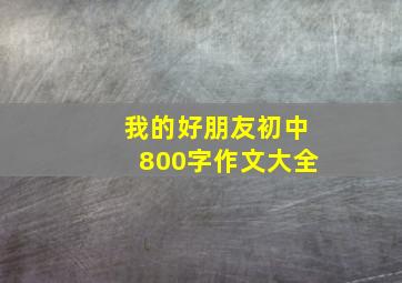 我的好朋友初中800字作文大全