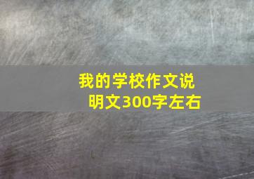 我的学校作文说明文300字左右