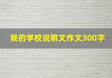 我的学校说明文作文300字