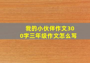 我的小伙伴作文300字三年级作文怎么写