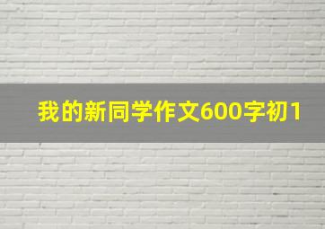 我的新同学作文600字初1