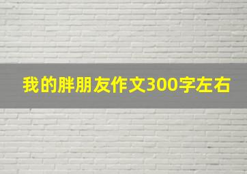 我的胖朋友作文300字左右