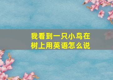 我看到一只小鸟在树上用英语怎么说