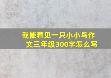 我能看见一只小小鸟作文三年级300字怎么写