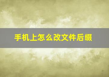 手机上怎么改文件后缀