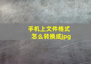 手机上文件格式怎么转换成jpg