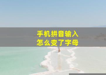 手机拼音输入怎么变了字母