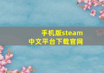 手机版steam中文平台下载官网