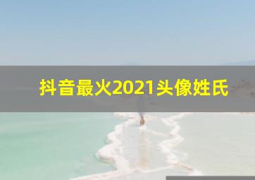 抖音最火2021头像姓氏