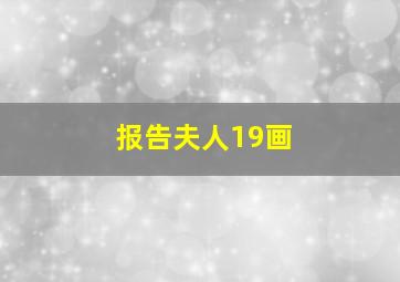 报告夫人19画