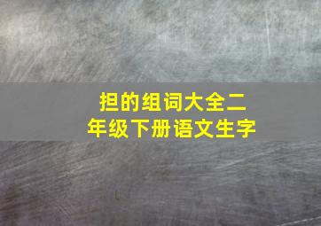 担的组词大全二年级下册语文生字