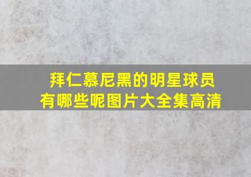 拜仁慕尼黑的明星球员有哪些呢图片大全集高清