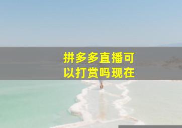 拼多多直播可以打赏吗现在