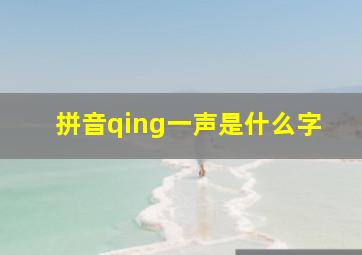 拼音qing一声是什么字