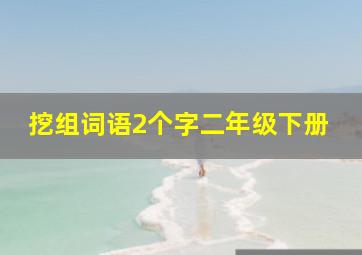 挖组词语2个字二年级下册