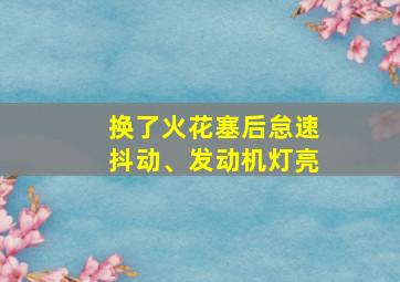 换了火花塞后怠速抖动、发动机灯亮