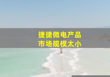 捷捷微电产品市场规模太小